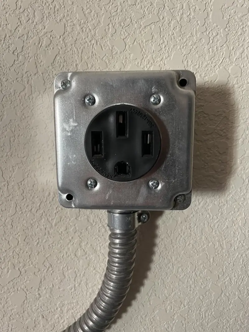 NEMA 14-50 outlet installed for Smart Home Electrical in Fox Chapel